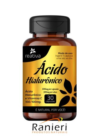 ÁCIDO HIALURÔNICO 30 CÁP DE 500MG - REATIVA 